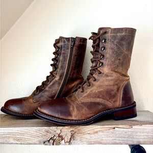 Laredo Distressed Brown Leather Boots 8